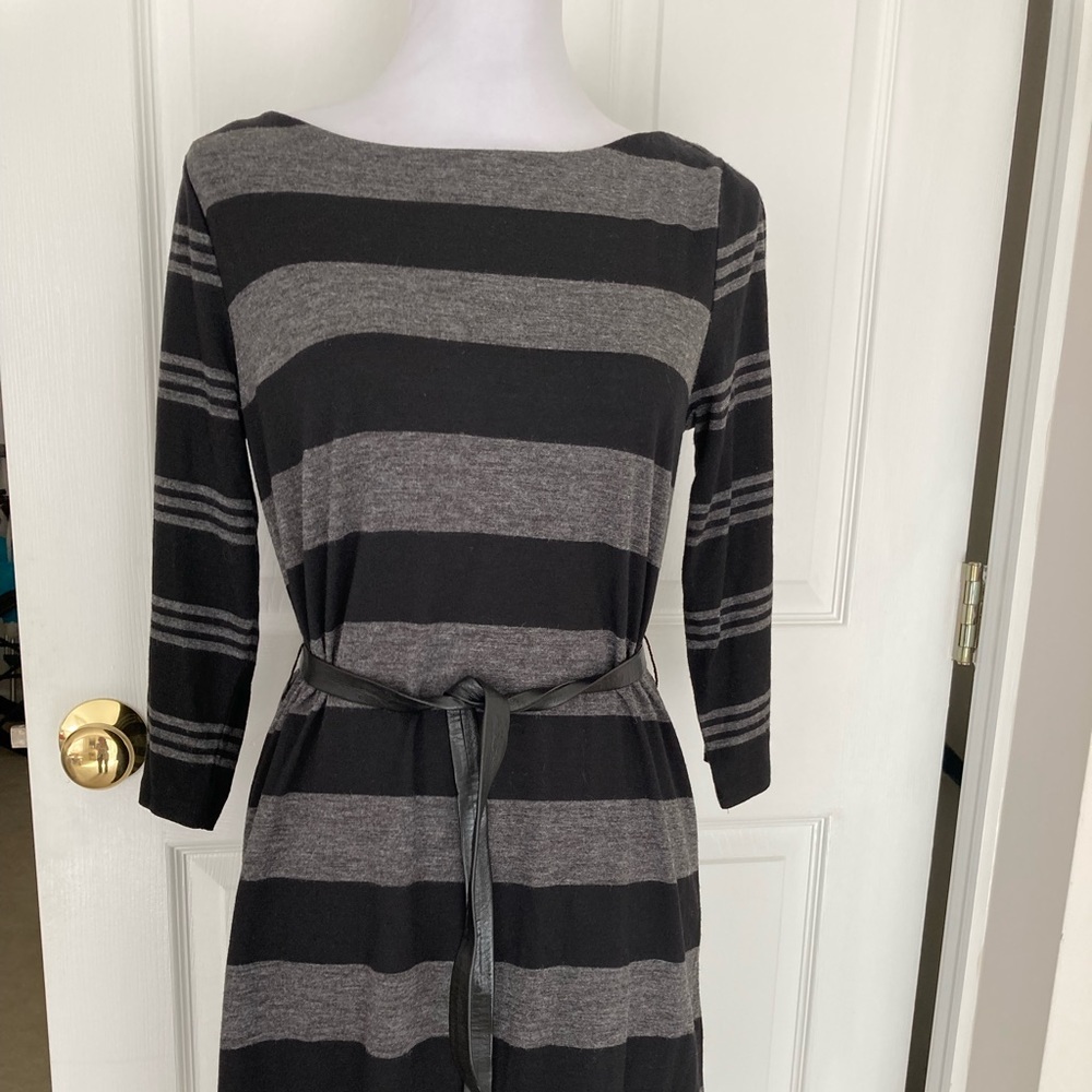Ann Taylor Loft Long Sleeve Striped Dress - Size M